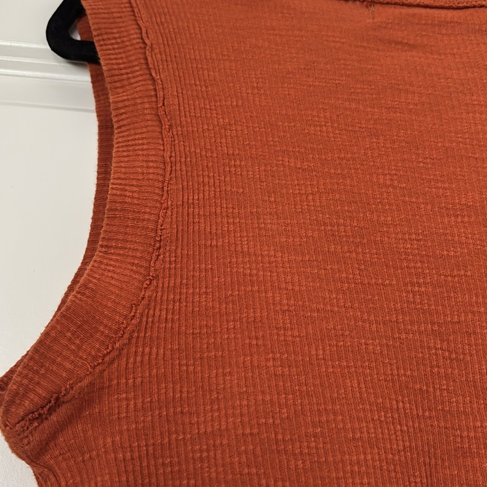 We The Free Rust Colored Ribbed Muscle Tank Top - Picture 5 of 8